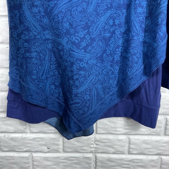 SOFT SURROUNDINGS Blue V-Neck Tunic - Picture 6 of 8